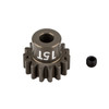 Team Associated - Factory Team Pinion Gear, 15T-MOD 1, 5mm Shaft, Aluminum