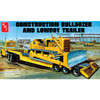1/25 Lowboy Semi Trailer & Bulldozer Combo Model Kit