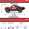 1/16 MOJAVE GROM 4X4 RTR Brushed Desert Truck (Battery & Charger Included), Red/Black