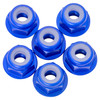 1UP Racing 7075 Aluminum Flanged Locknuts M3, Daark Blue, 6pcs 1UP870103