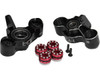 Aluminum Axle Carriers w/ Bearings, Black, for Arrma Kra Aluminum Axle Carriers w/ Bearings, Black, for Arrma Kra