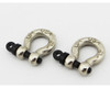 Aluminum 1/10 Scale Tow Shackles, Chrome, (D-Rings) Aluminum 1/10 Scale Tow Shackles, Chrome, (D-Rings)