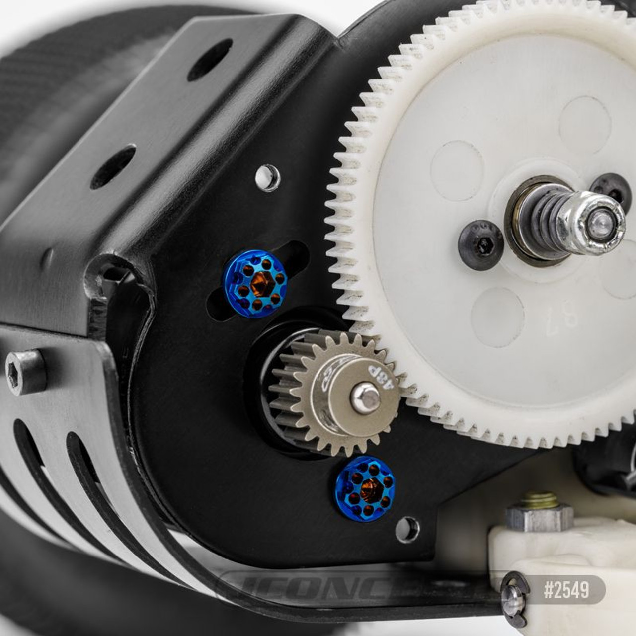 Titanium, Finnisher 3x6mm Motor Screws, Blue, 2pc, Titanium, Finnisher 3x6mm Motor Screws, Blue, 2pc,