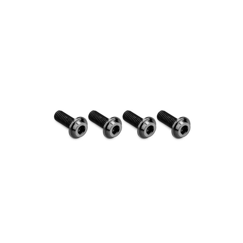 J Concepts 3X8mm Top Hat Titanium Screw, Stealth Black, 4pc JCO50382