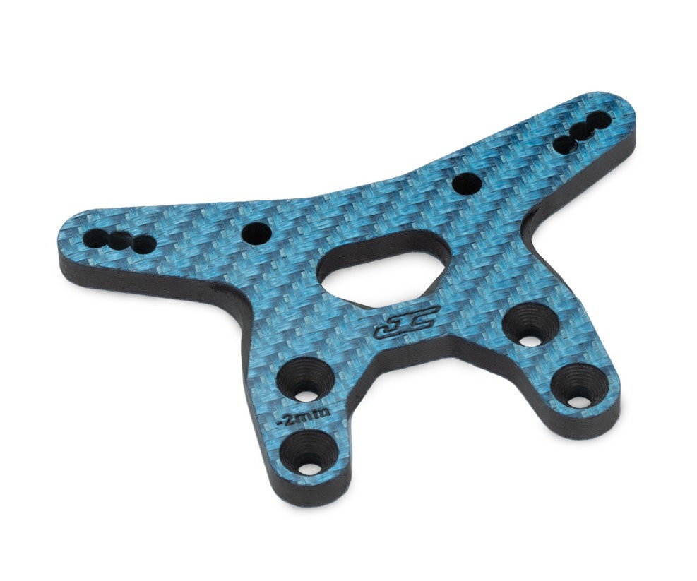 J Concepts RC10B7 -2mm Carbon Fiber Front Shock Tower, Blue JCO52141