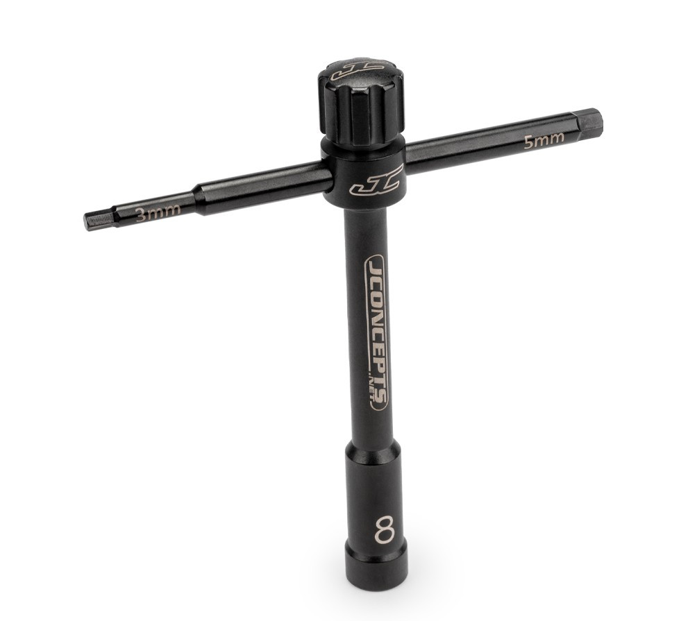 J Concepts Multi-Wrench, Black, 8mm (Glow Plug), 3mm/5mm Wrench JCO5026