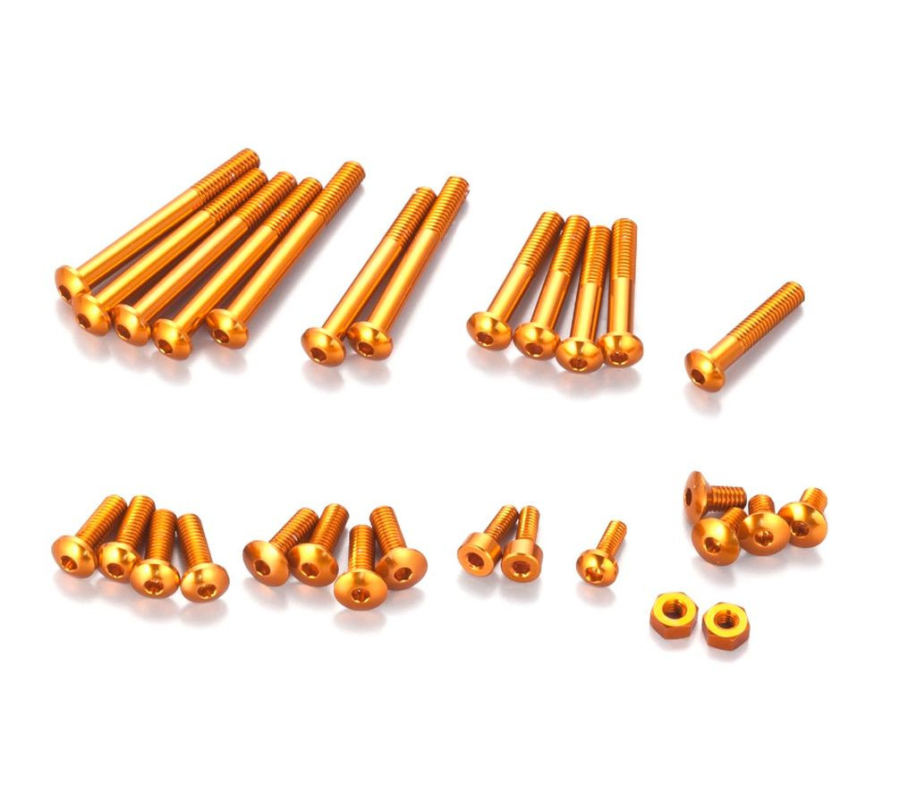 KO PROPO Aluminum Screw Set for EX-RR / EX-2 / LDT / NEXT (Orange) KOP10676