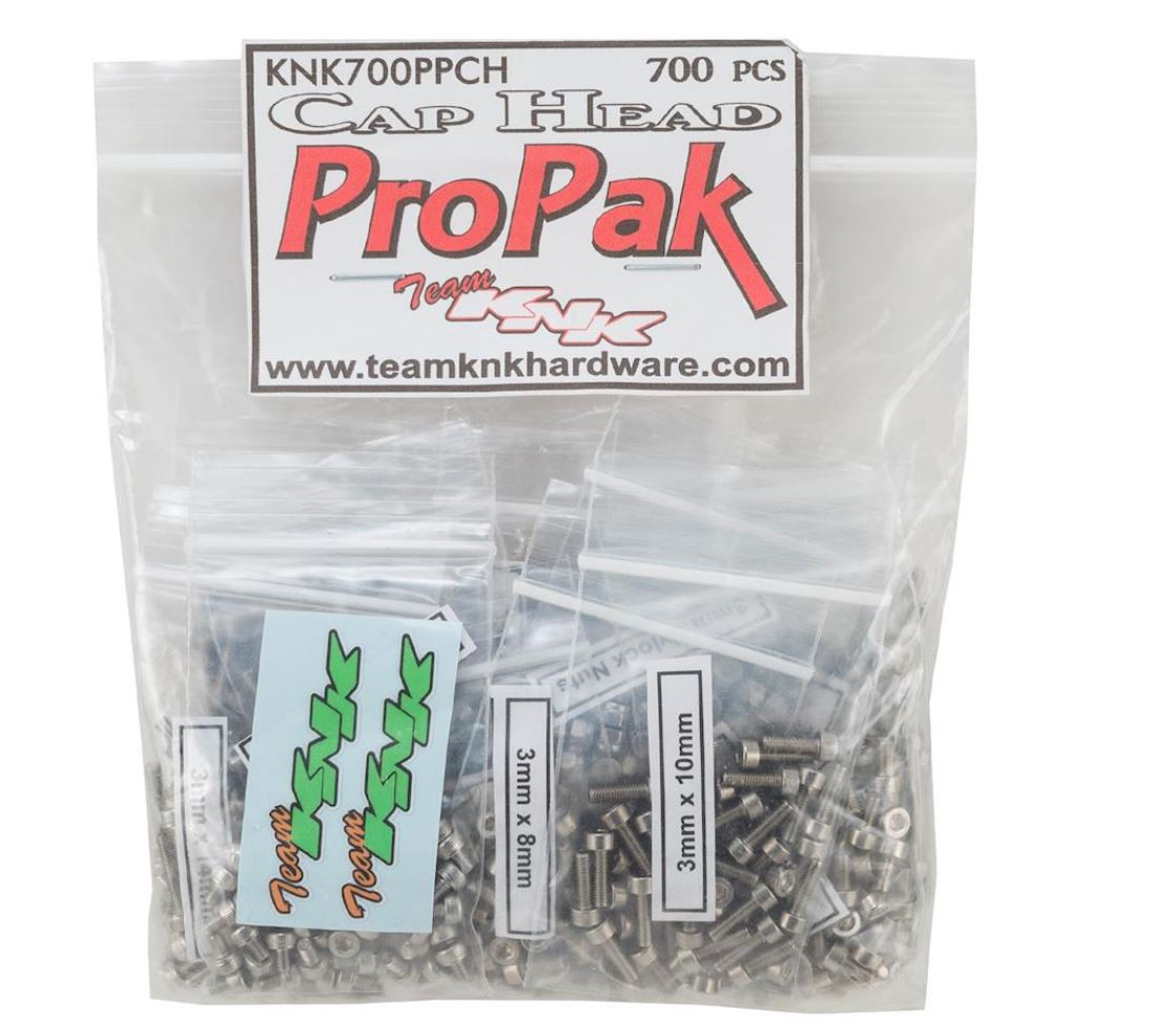 Team KNK Cap Head Pro Pak - 700 Piece Stainless Bulk Bag KNK700PPCH