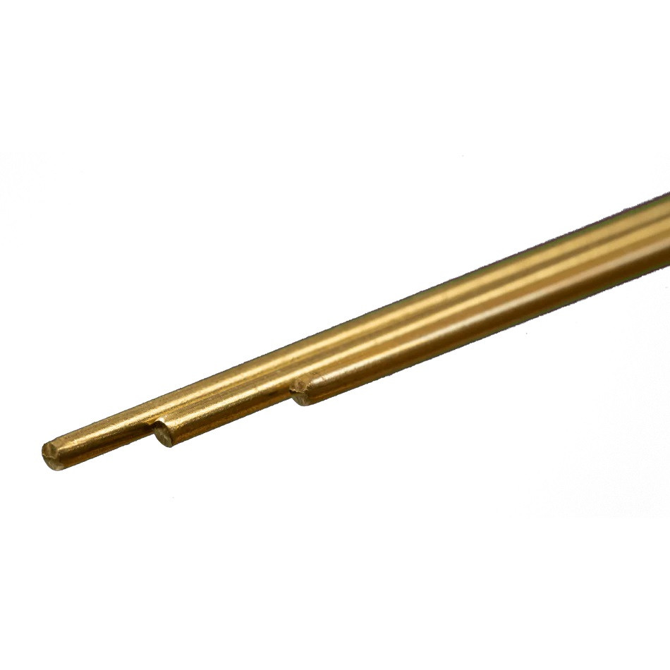 K & S Metals Round Brass Rod: 1/16" OD x 12" Long KSM8162