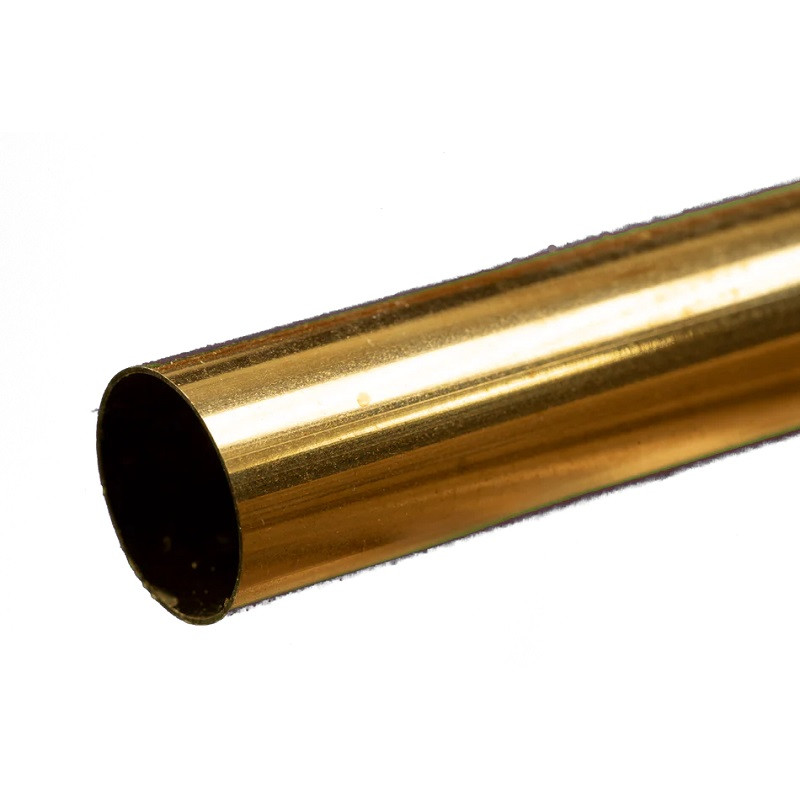 K & S Metals Round Brass Tube: 21/32" OD x 0.014" Wall x 12" Long KSM8144