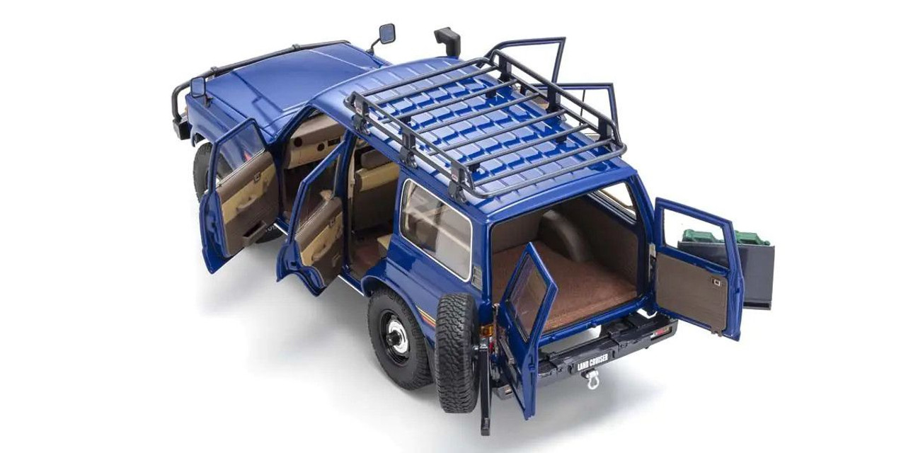1/18 Scale Toyota Land Cruiser 60 with Optional Parts Blue 1/18 Scale Toyota Land Cruiser 60 with Optional Parts Blue
