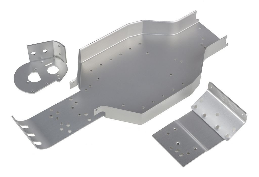 Team Associated RC10CC Chassis, Nose Plate, Motor Mount, Silver ASC6311