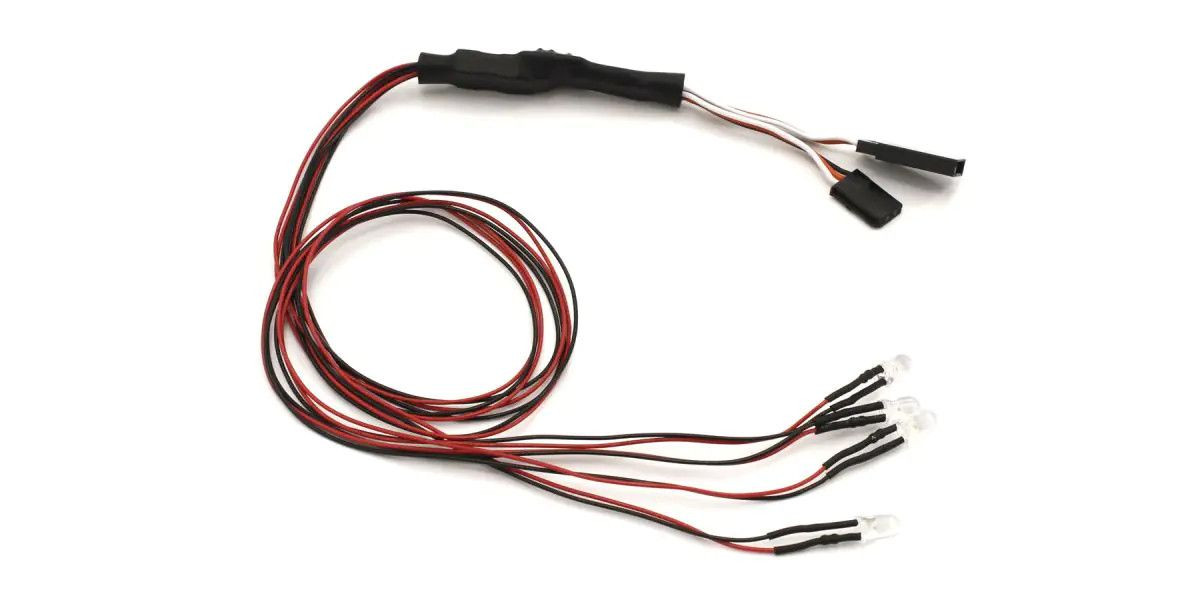 Kyosho LED Light Unit (5mm/4 Bulbs/ Halogen & Red) KYO97054-4HR