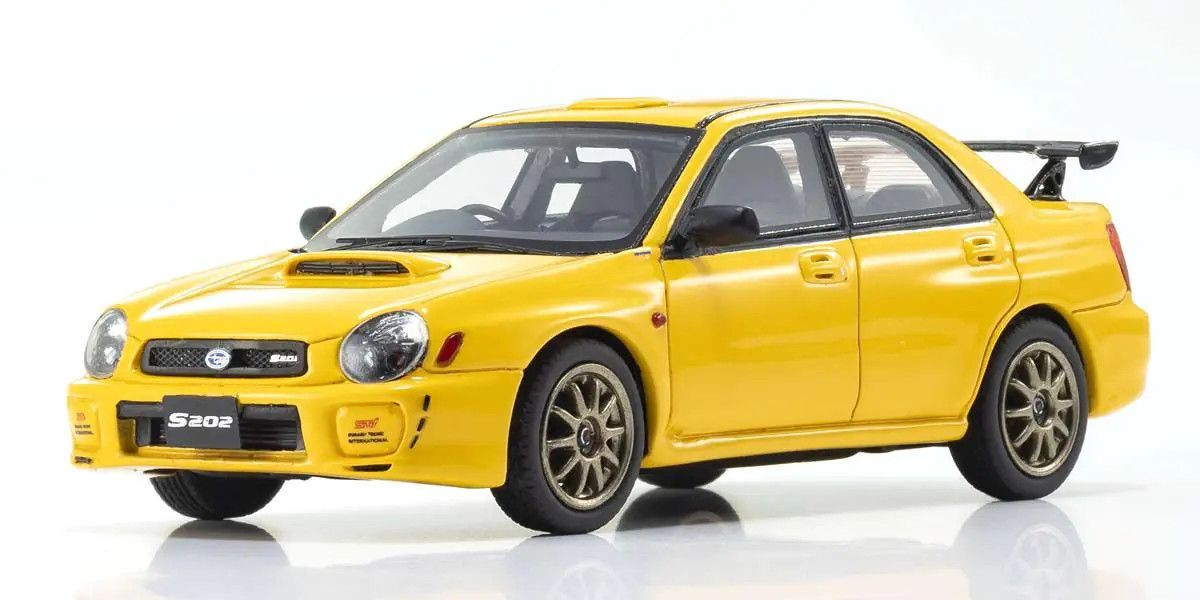 Kyosho Kyosho Original Diecast 1/43 Subaru Impreza S202 Yellow KYOKSR43118Y