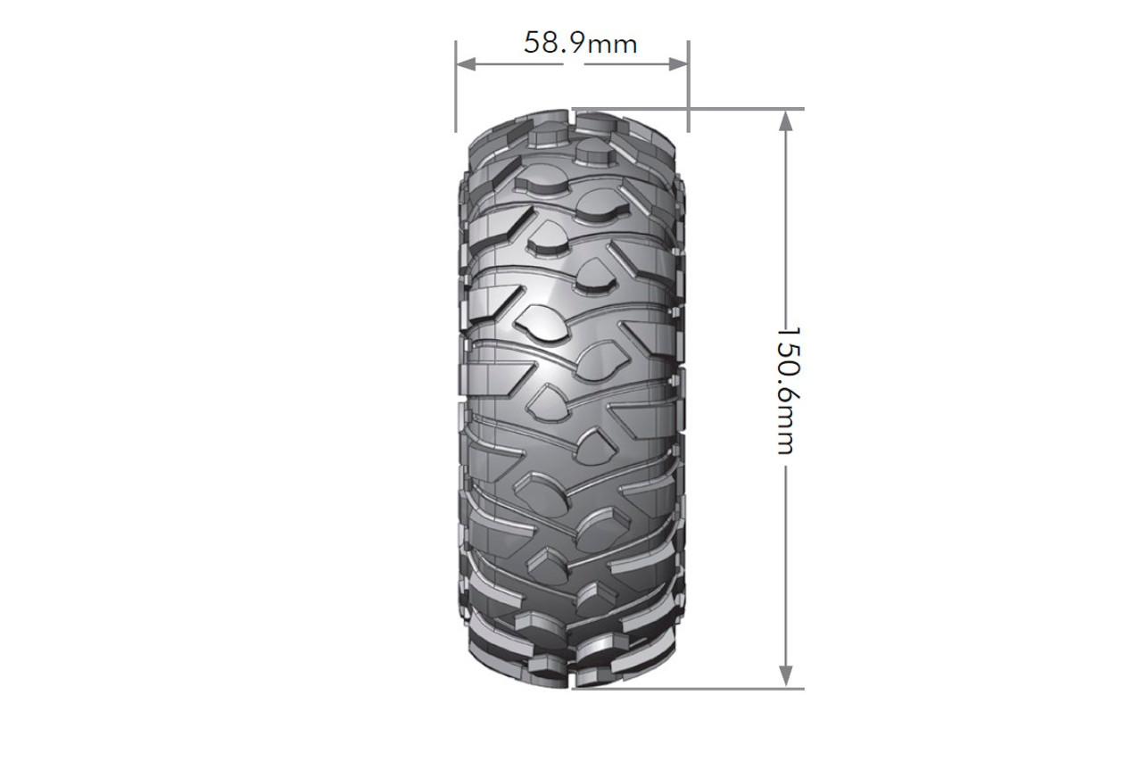 CR-Rowdy 1/10 2.2" Crawler Tires, 12mm Hex, Super Soft, CR-Rowdy 1/10 2.2" Crawler Tires, 12mm Hex, Super Soft,