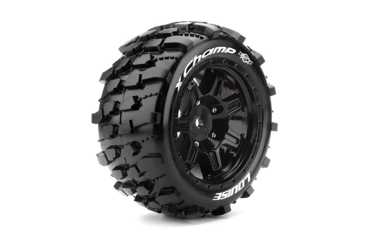 MFT X-Champ Sport Monster Truck Tires, 24mm Hex, Mounted MFT X-Champ Sport Monster Truck Tires, 24mm Hex, Mounted