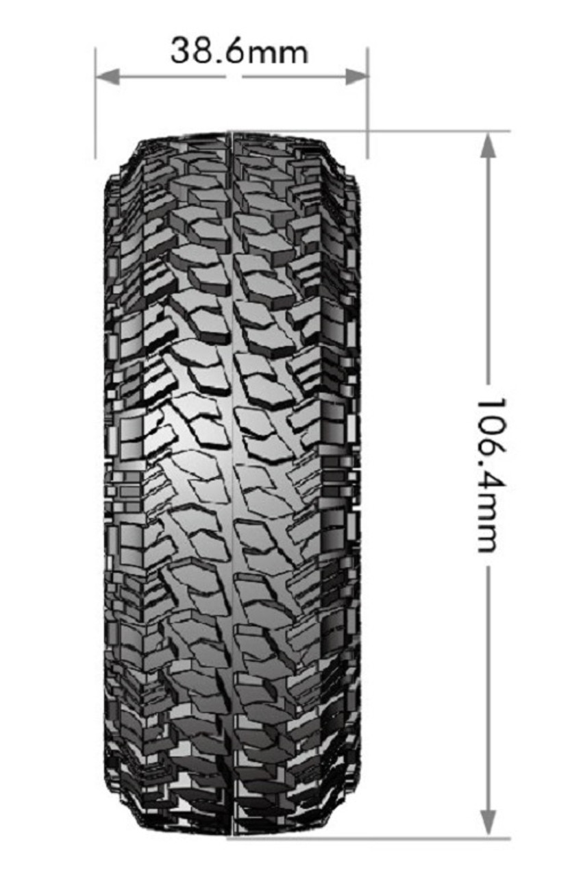 CR-Griffin 1/10 1.9" Crawler Class 1 Tires, 12mm Hex on CR-Griffin 1/10 1.9" Crawler Class 1 Tires, 12mm Hex on