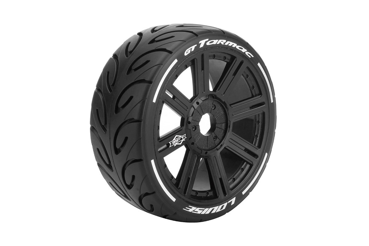 Louise R/C MFT GT-Tarmac 1/8 GT Tires, 17mm Hex, Soft, Mounted on LOULT3285SB