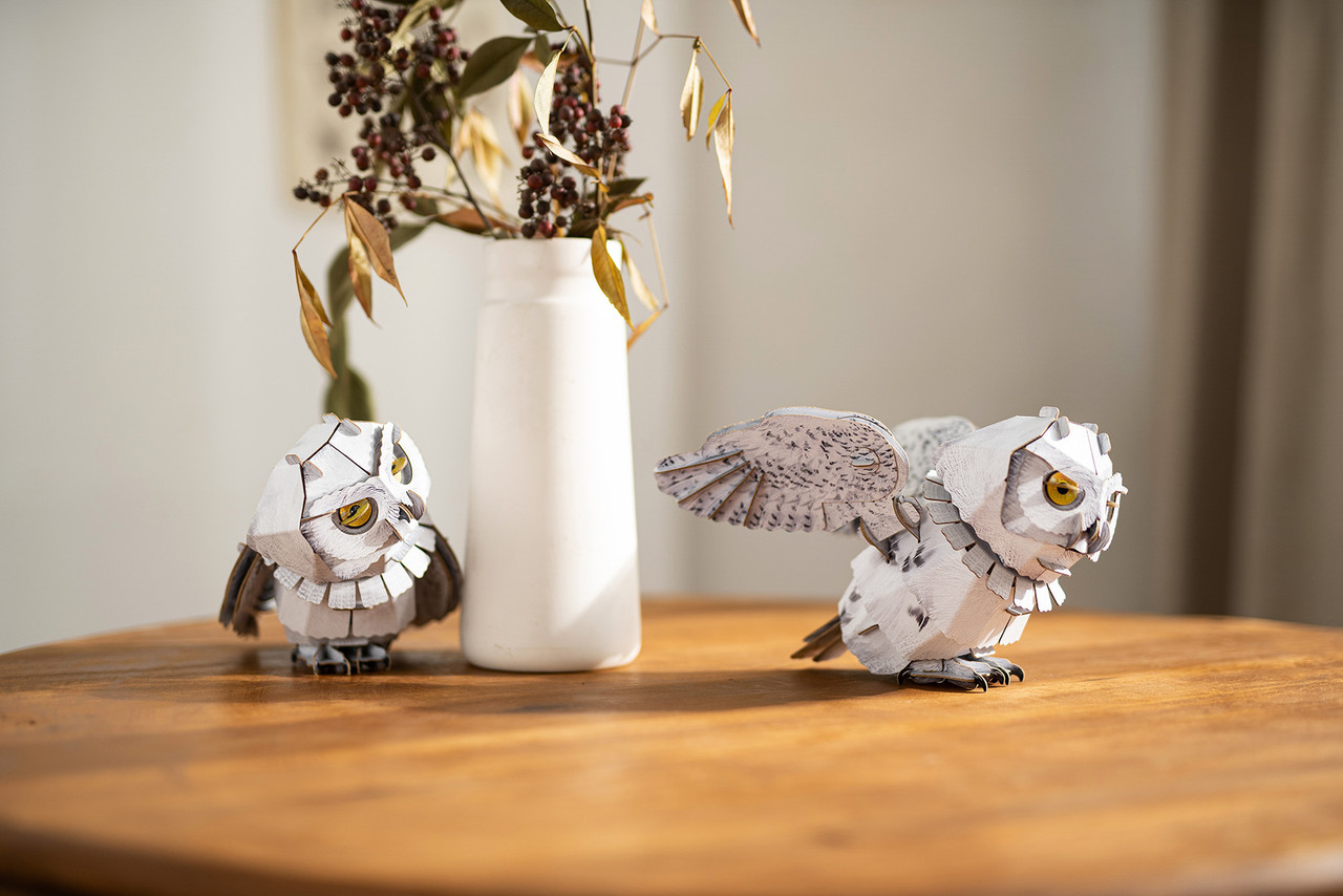 Snowy Owl 3D Kraft Paper Puzzle Snowy Owl 3D Kraft Paper Puzzle