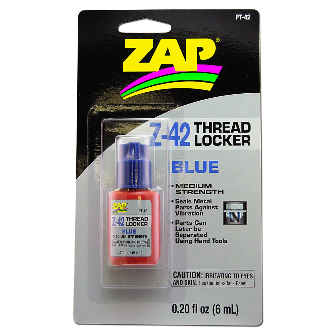 ZAP Glue Zap Z-42 Blue Thread Locker 0.2oz Bottle PAAPT-42