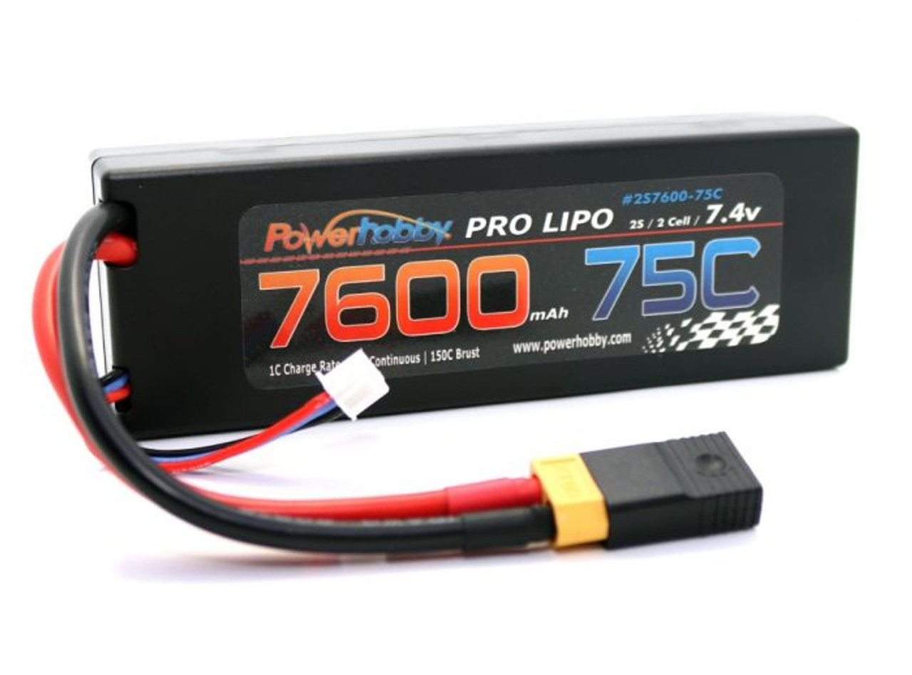 7600mAh 7.4V 2S 75C LiPo Battery with Hardwired XT90 7600mAh 7.4V 2S 75C LiPo Battery with Hardwired XT90