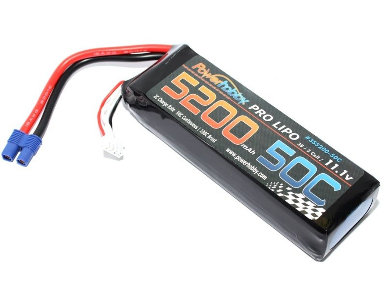 3S 11.1V 5200mAh 50C LiPo Battery w/ EC3 Plug 3-Cell 3S 11.1V 5200mAh 50C LiPo Battery w/ EC3 Plug 3-Cell