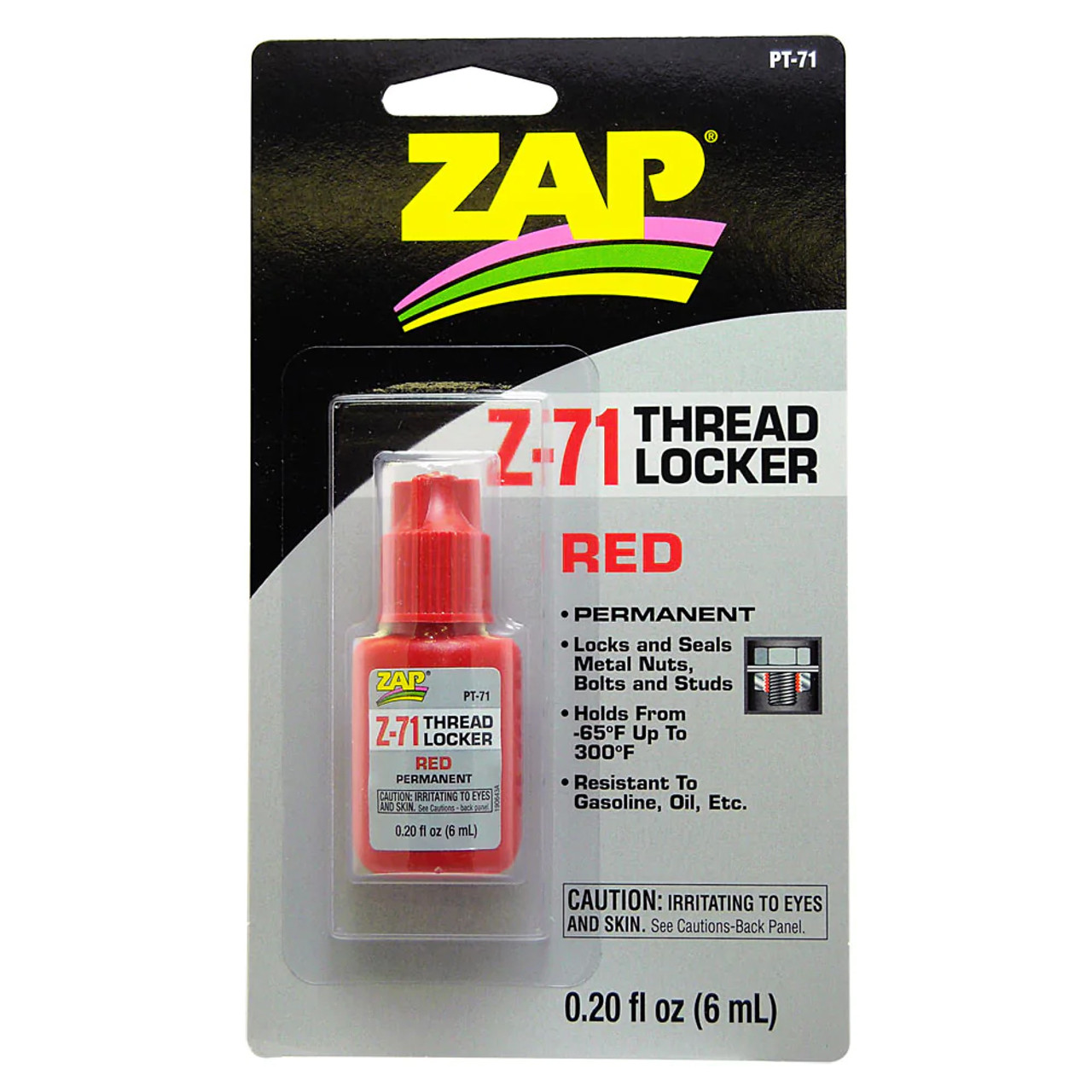 Zap Z-71 Red Thread Locker 0.2oz Bottle Zap Z-71 Red Thread Locker 0.2oz Bottle