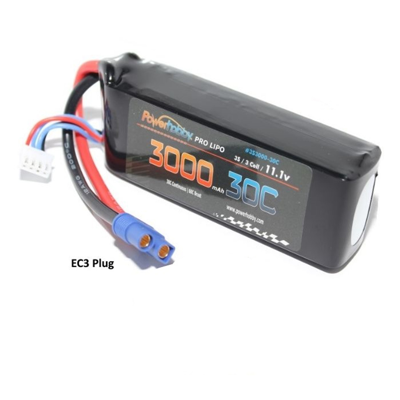3S 11.1V 3000MAH 30C W/ EC3 3S 11.1V 3000MAH 30C W/ EC3