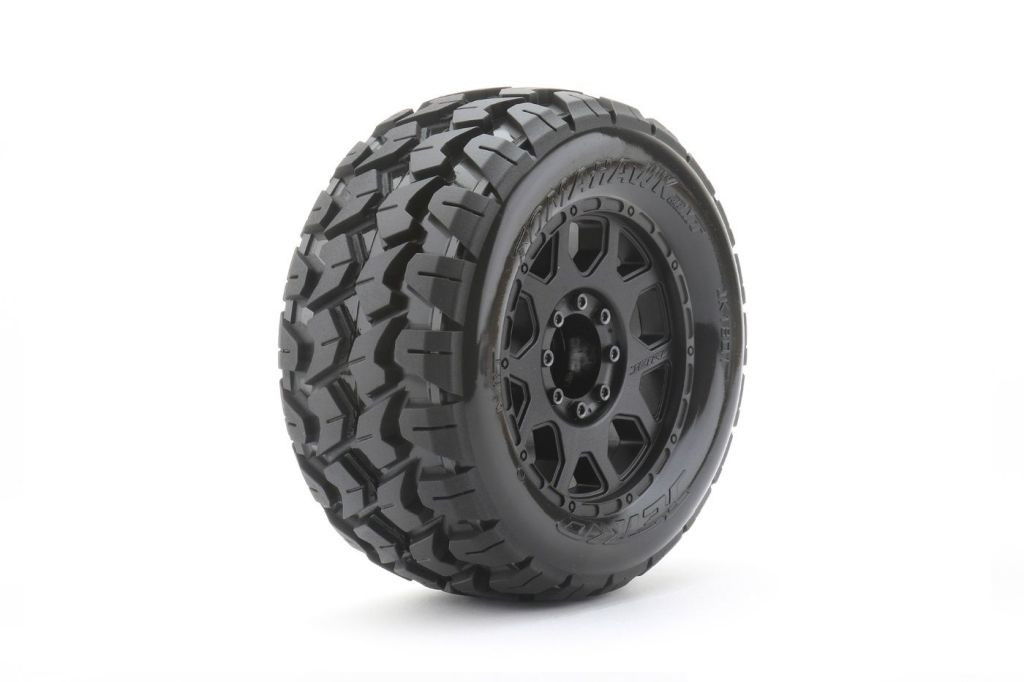 Power Hobby 1/8 MT 3.8 Tomahawk Belted Mounted Tires w/ Removable Hex PHB1801CBMSGB