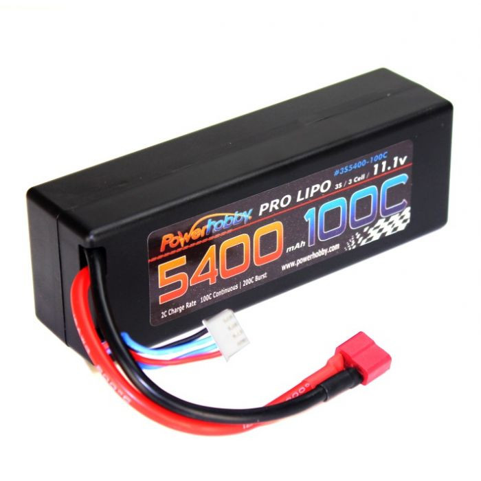 Power Hobby 3S 11.1V 5400MAH 100C W/ Deans Hard Case PHB3S5400100CDNSHCS