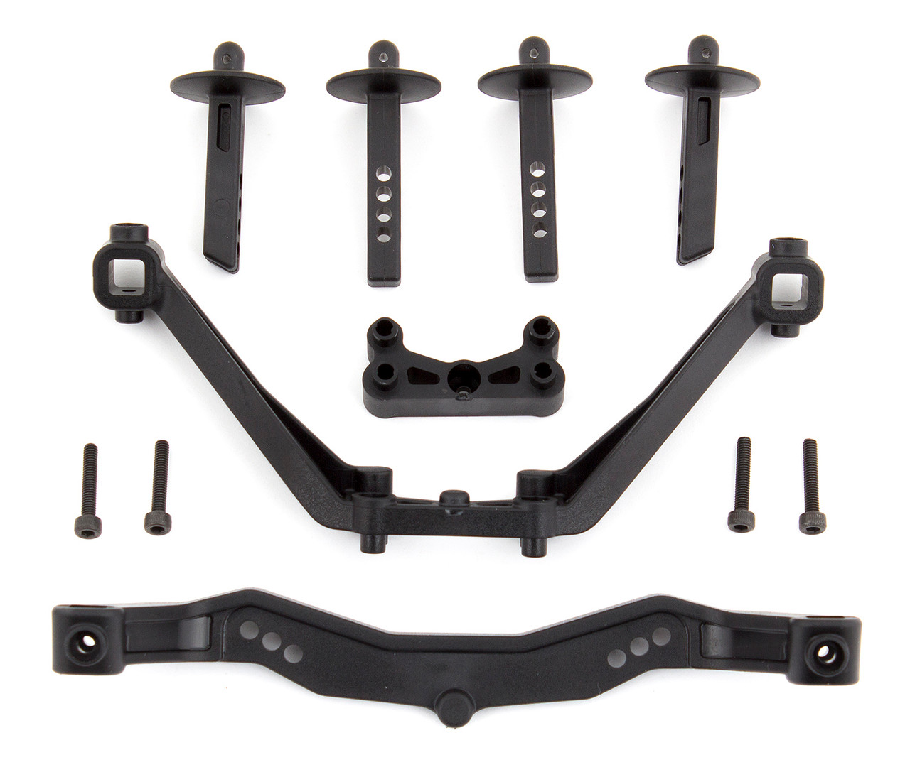 Team Associated SC6.1 Body Mounts, Front and Rear, for SC6.1 ASC71123