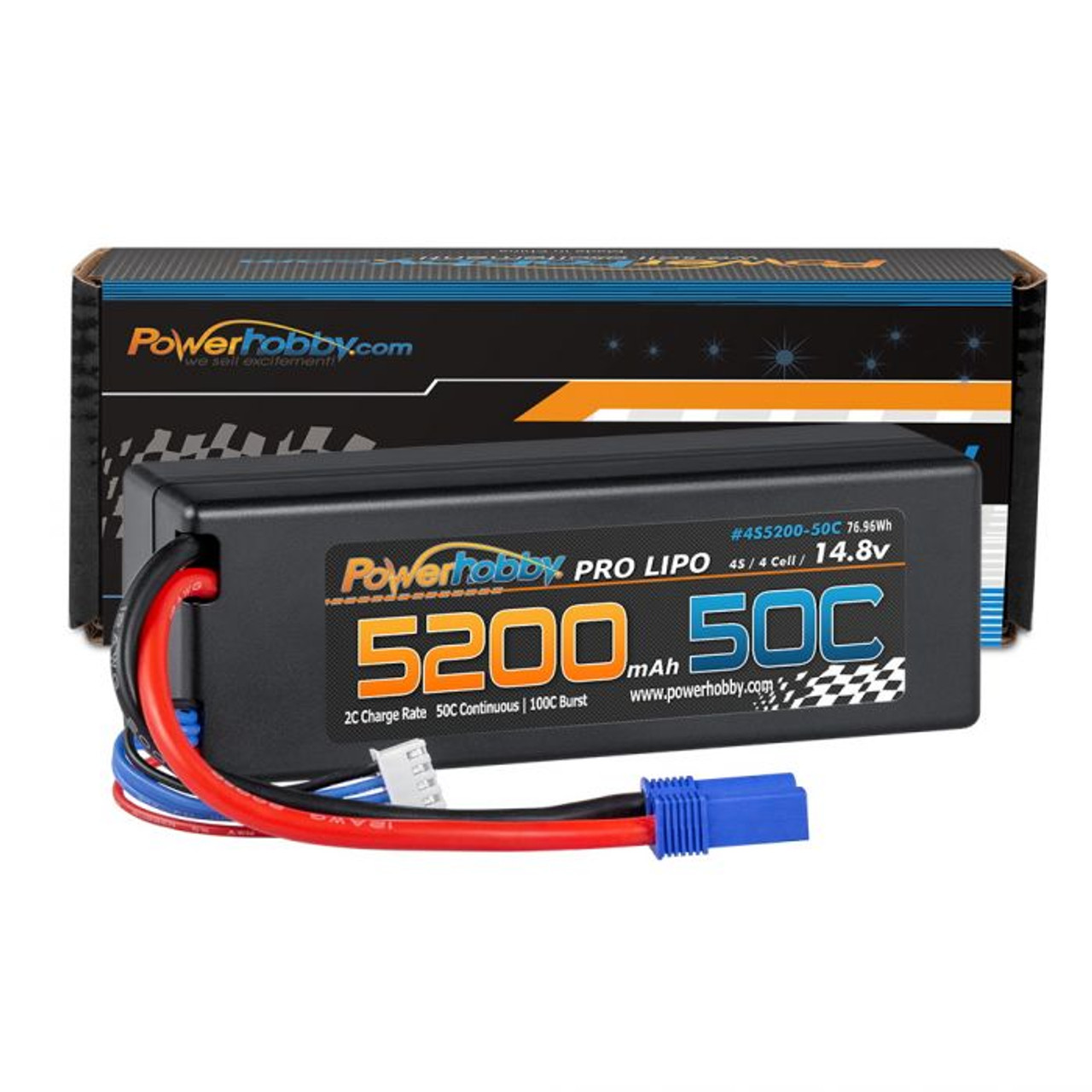 4S 14.8v 5200mAh 50C LiPo Battery w/ EC5 Plug Hard Case 4S 14.8v 5200mAh 50C LiPo Battery w/ EC5 Plug Hard Case