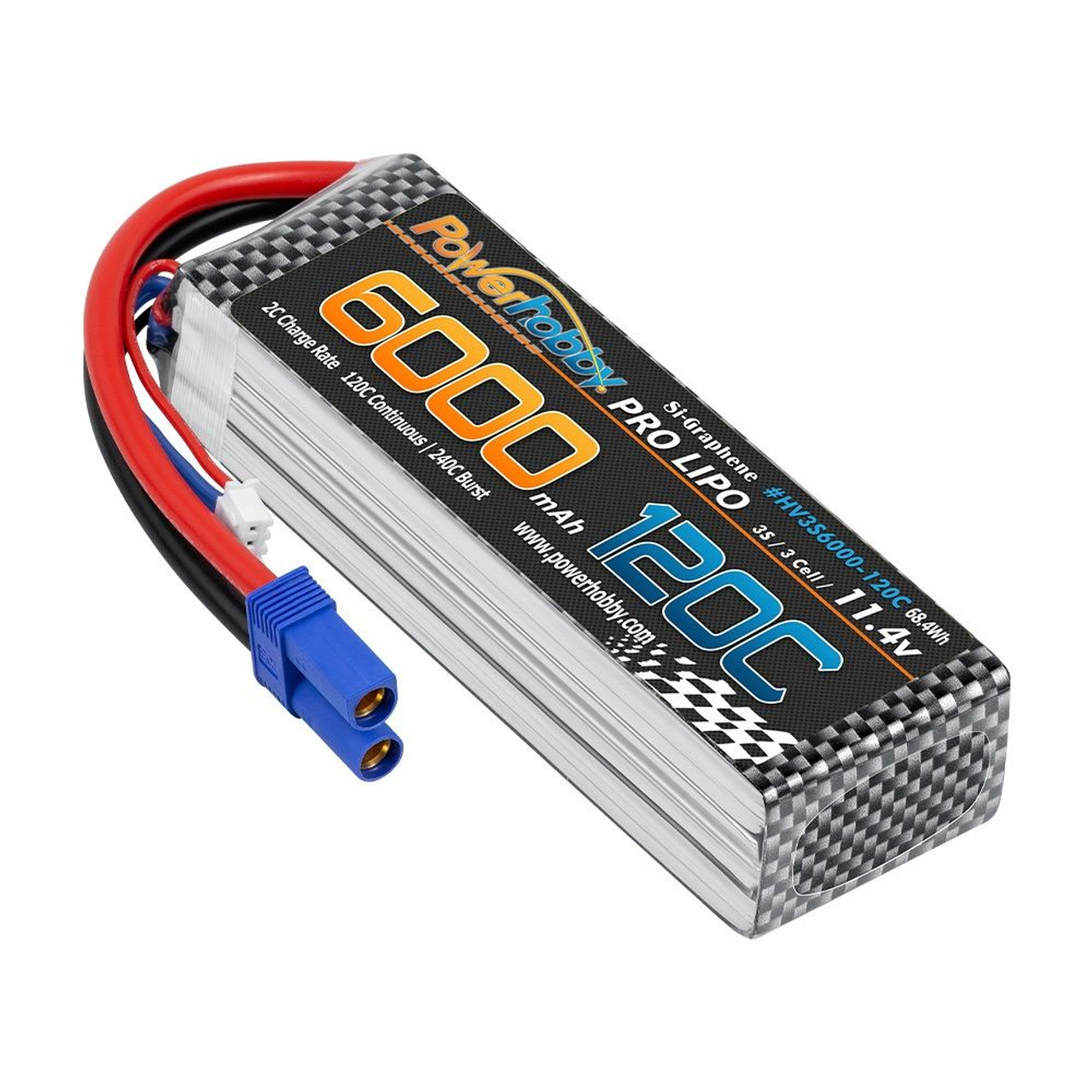 3s 11.4V 6000mah 120c Graphne + HV Lipo Battery w EC5 Plug 3s 11.4V 6000mah 120c Graphne + HV Lipo Battery w EC5 Plug
