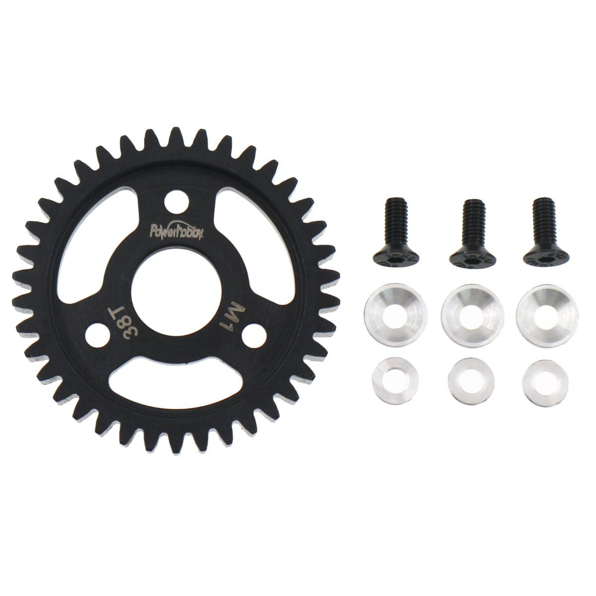 Power Hobby Mod 1 38T Hardened Steel Spur Gear, for Traxxas Revo/Slayer PHB5820