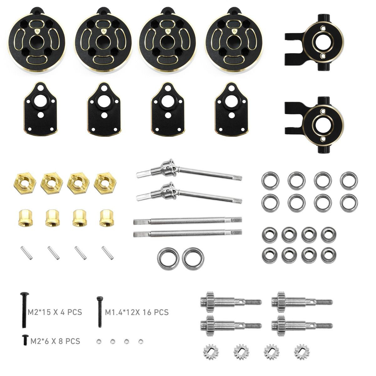 Power Hobby Brass Front / Rear Portals, for Traxxas TRX-4M PHB5731