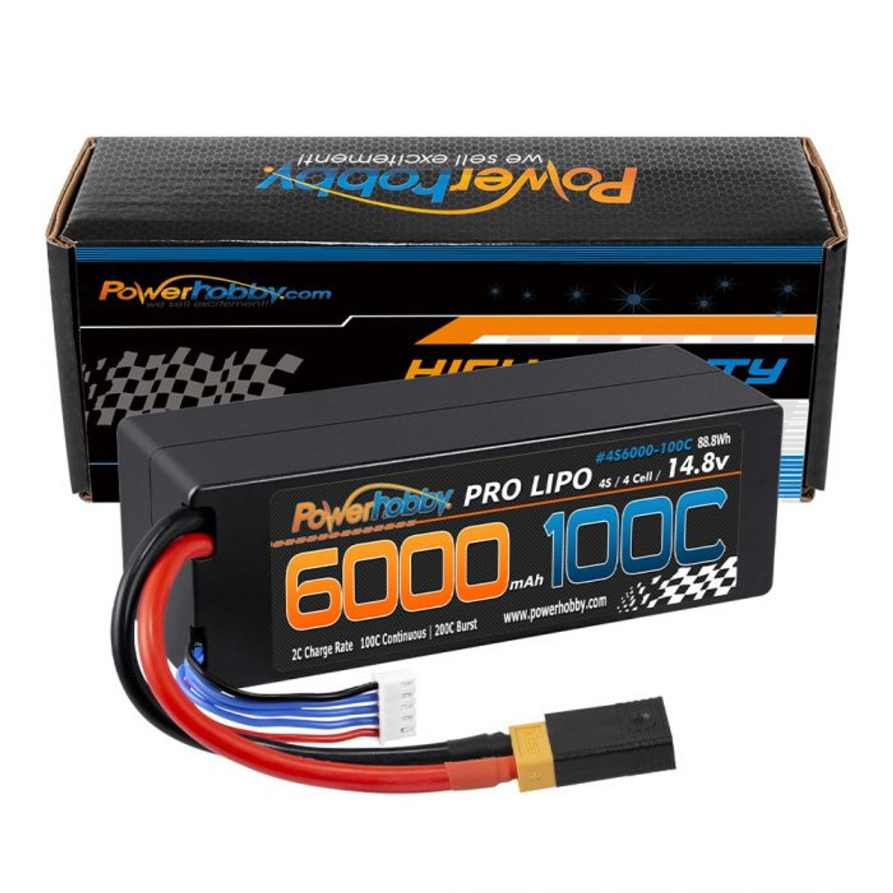 4S 14.8v 6000mAh 100c LiPo Battery w/ XT60 4S 14.8v 6000mAh 100c LiPo Battery w/ XT60