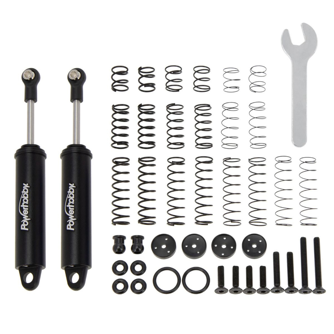 100mm Promatics Two Stage Internal Spring Shocks, Black 100mm Promatics Two Stage Internal Spring Shocks, Black