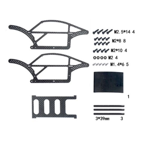 Power Hobby Carbon Fiber Chassis Frame Kit for 1/18 Traxxas TRX-4M PHB5817