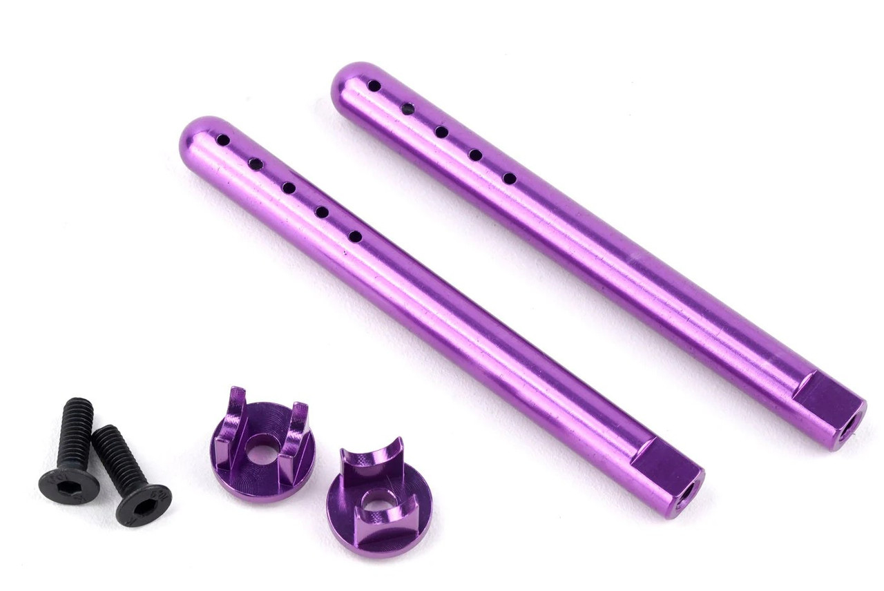 Power Hobby Aluminum Front Body Mounts Purple, HPI RS4 Sport3 PHB6432PURPLE