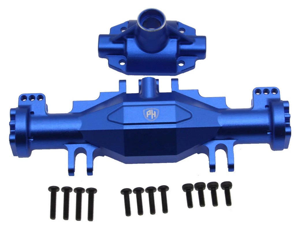 Power Hobby Aluminum Front or Rear Axle Housing Set, Blue, for Losi PHB6507BLUE