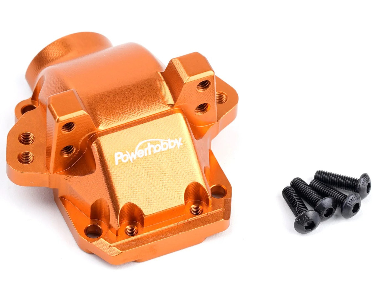 Power Hobby Aluminum Front or Rear Gearbox Housing Cover Orange, HPI RS4 PHB6423ORANGE