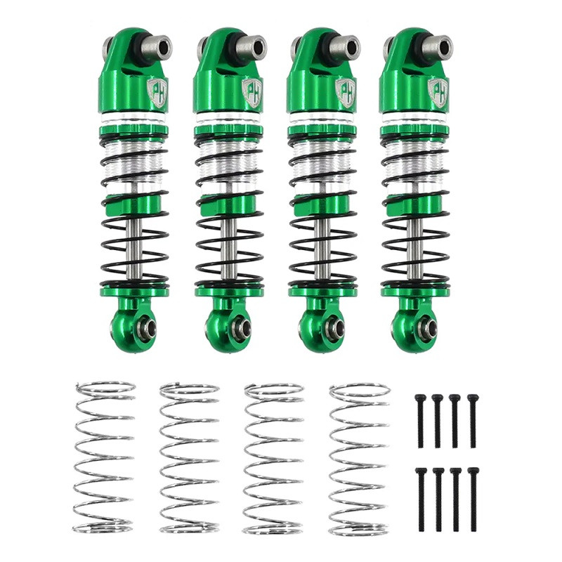Power Hobby 34mm 1/24 Big bore Scale Shock for Axial 1/24 SCX24, Green, 4 PHB6464GREEN