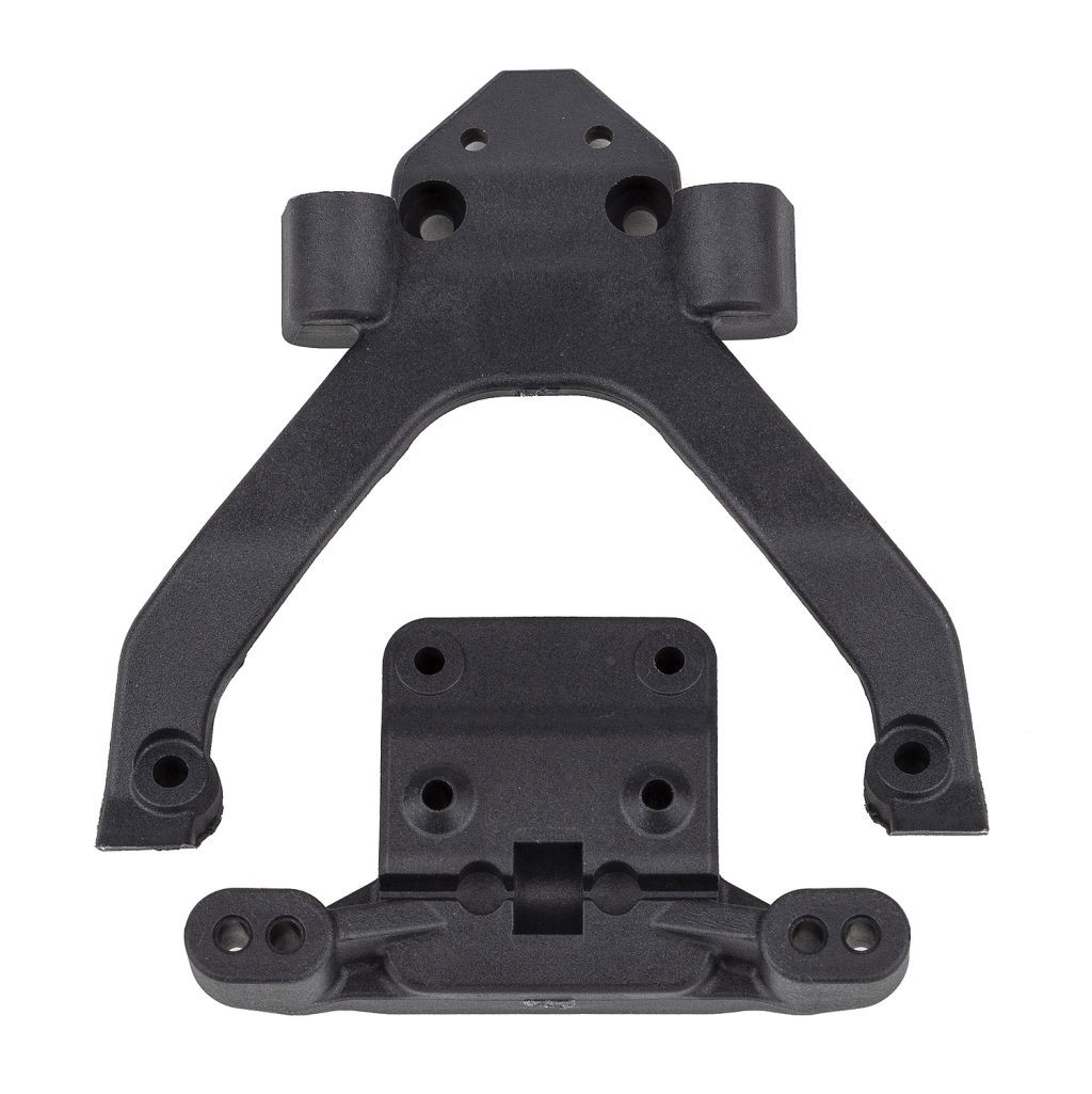 Team Associated RC10B6.4 FT Front Top Plate and Ballstud Mount, Angled ASC71183