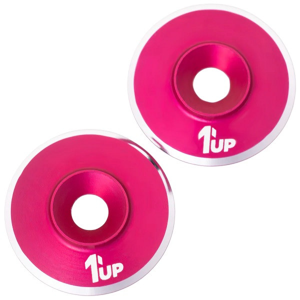 1UP Racing 7075 LowPro Wing Washers, M3, Hot Pink Shine, 2pcs 1UP820421