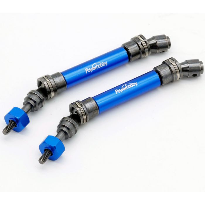 Power Hobby Front Steel Driveshaft / CVD Blue Traxxas Slash PHBPHTRX410