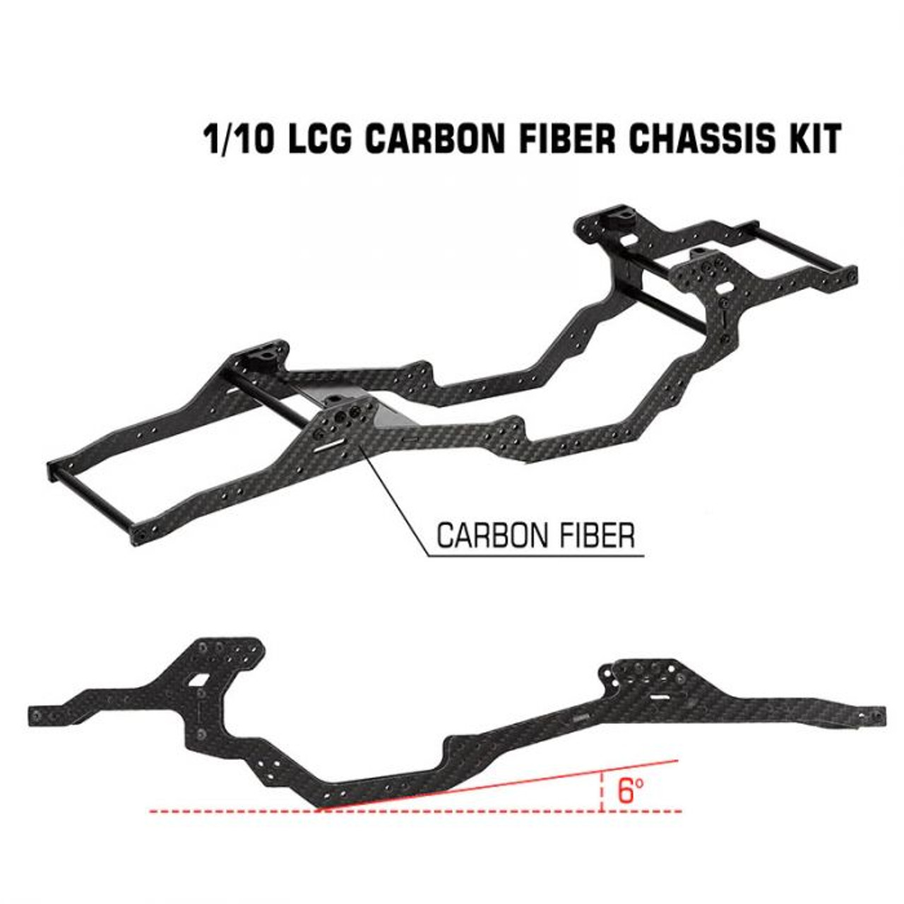 LCG Carbon Fiber Chassis Kit Frame, for Axial SCX10 LCG Carbon Fiber Chassis Kit Frame, for Axial SCX10