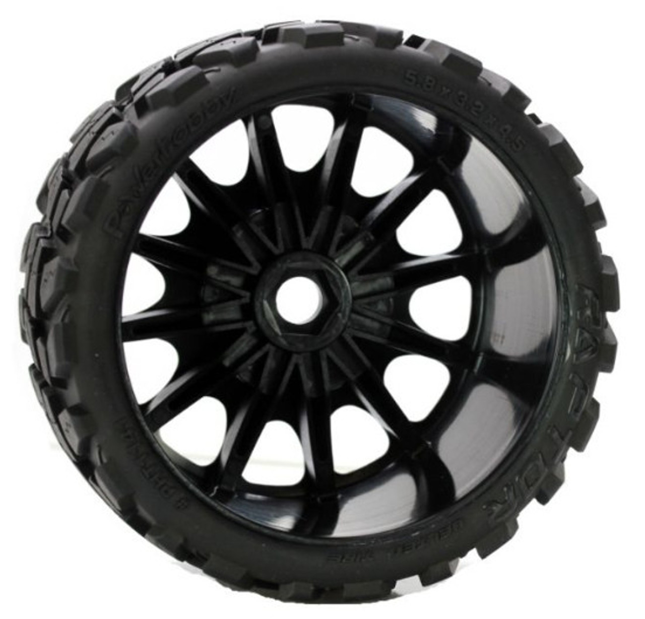 Raptor Belted Monster Truck Wheel / Tires (pr.) Race Soft Raptor Belted Monster Truck Wheel / Tires (pr.) Race Soft