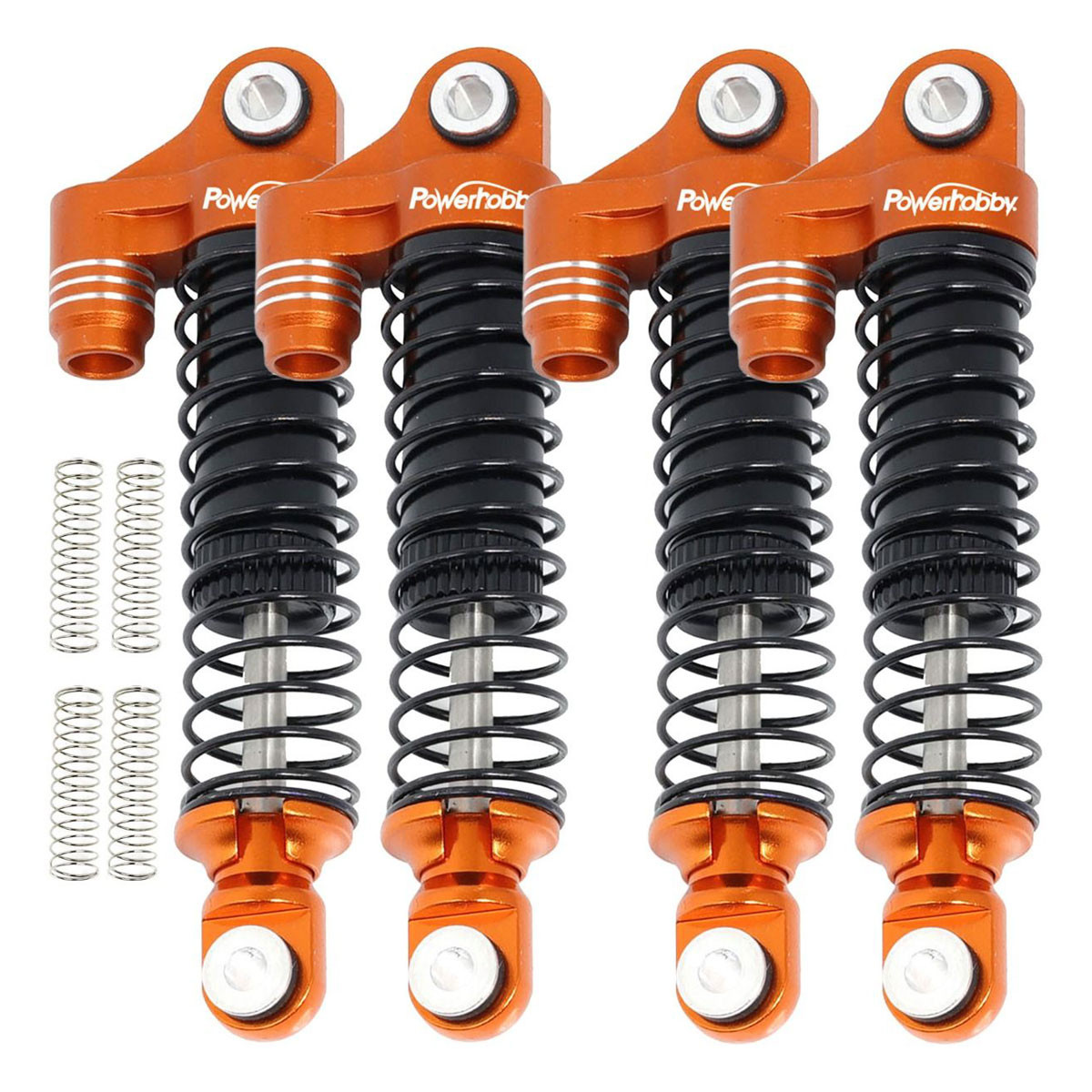 Power Hobby Aluminum 51mm Long Travel Shocks, Orange, for Traxxas PHBTRX597ORANGE