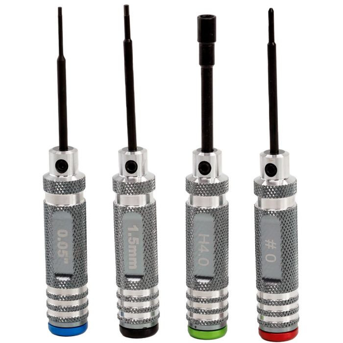 Power Hobby 0.05" 1.5mm Hex 4.0mm Nut #0 Driver Tool Set, for 1/24 / PHBSCX24762