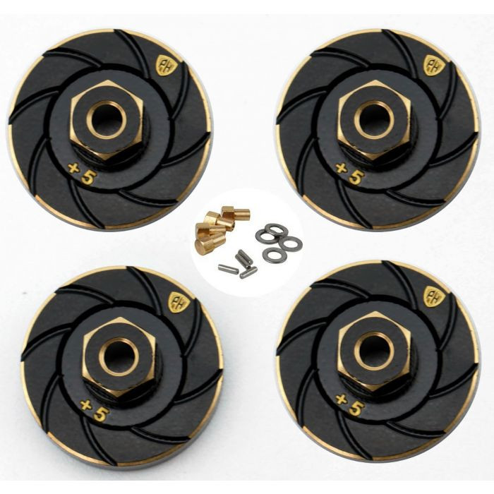 Power Hobby Brass Counterweight Wheel Hub Weights Adapter, for Axial PHBSCX2482